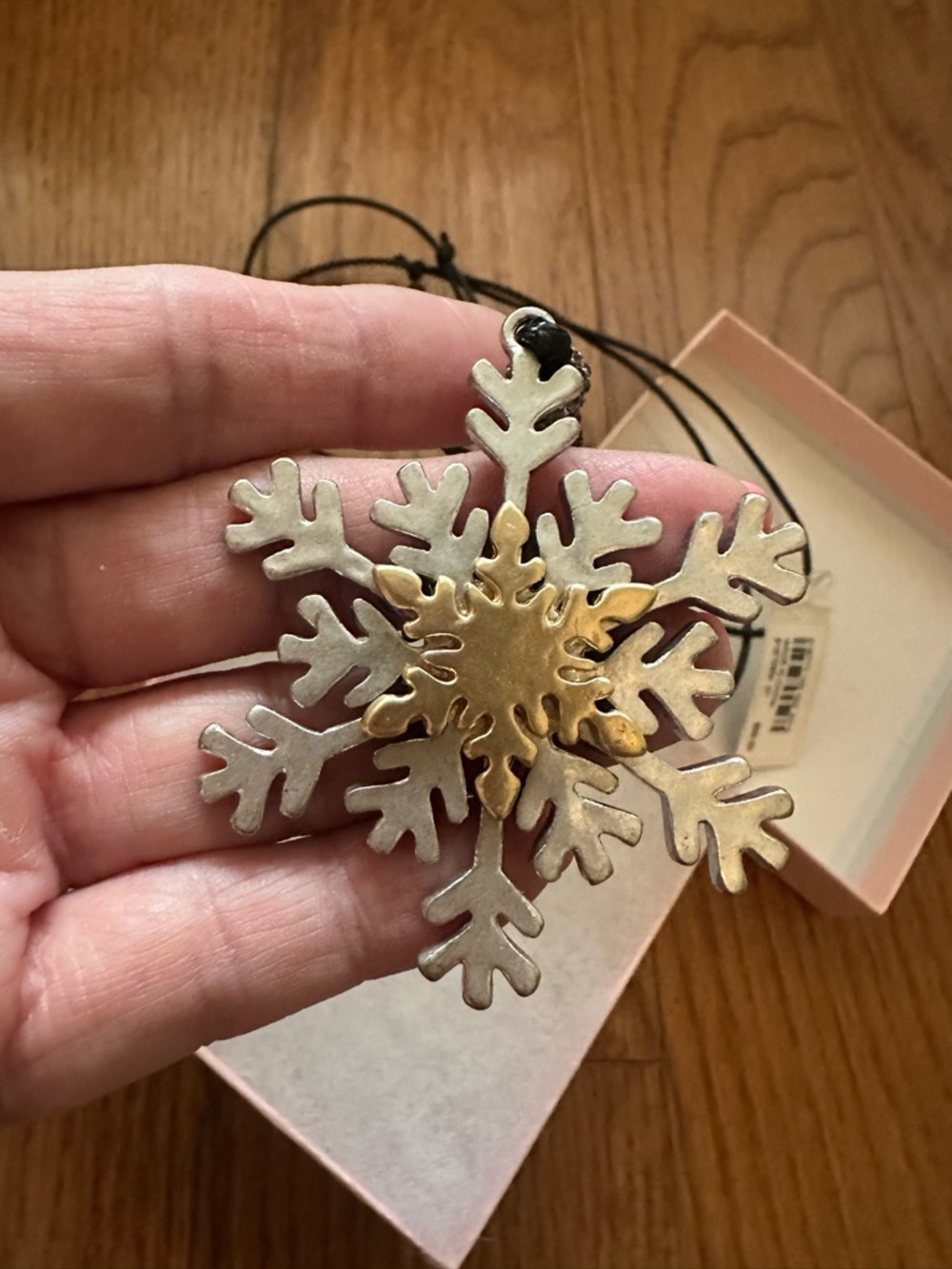 J. Jill Corded Double Sided Snowflake Necklace